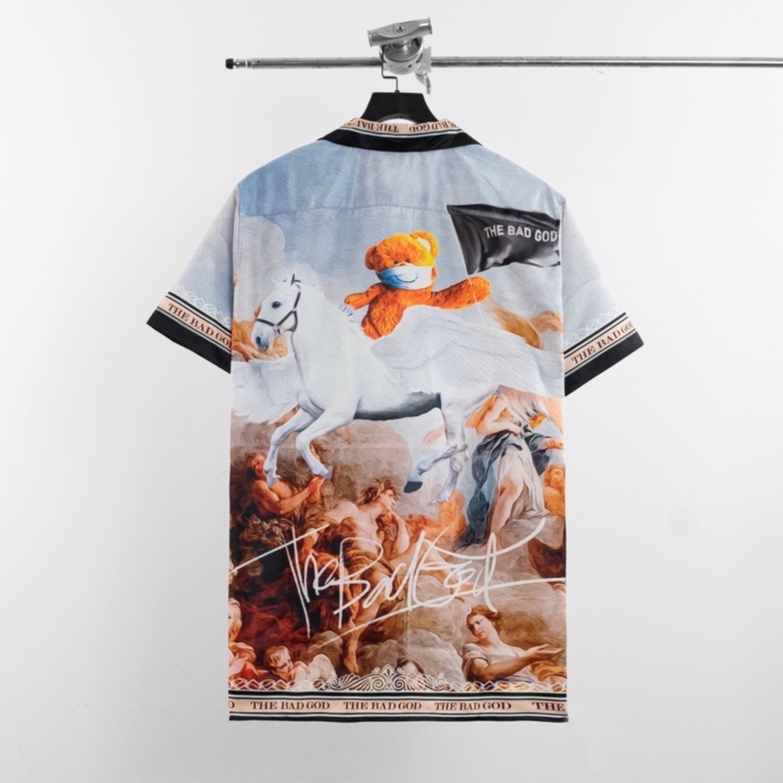 Áo sơ mi The Bad God White Horse cuban shirt