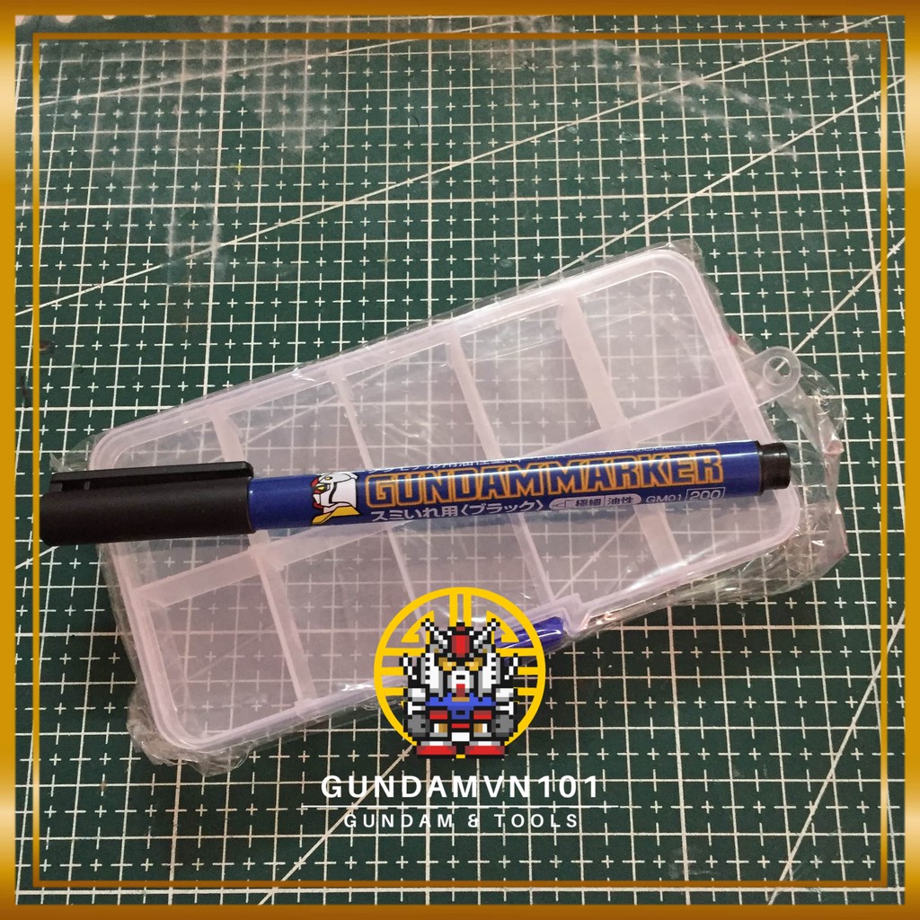 HỘP NHỰA 10 NGĂN (THÁO ĐƯỢC) - Hộp nhựa nhiều ngăn chứa đựng nail, linh kiện điện tử, part mô hình lắp ráp Gundam Gunpla