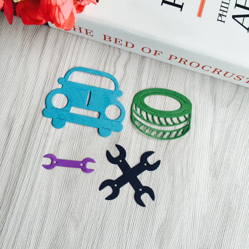 Khuôn Thép Cắt Hình Bánh Xe Chuyên Dụng Cho Tự Làm Thẻ Giấy