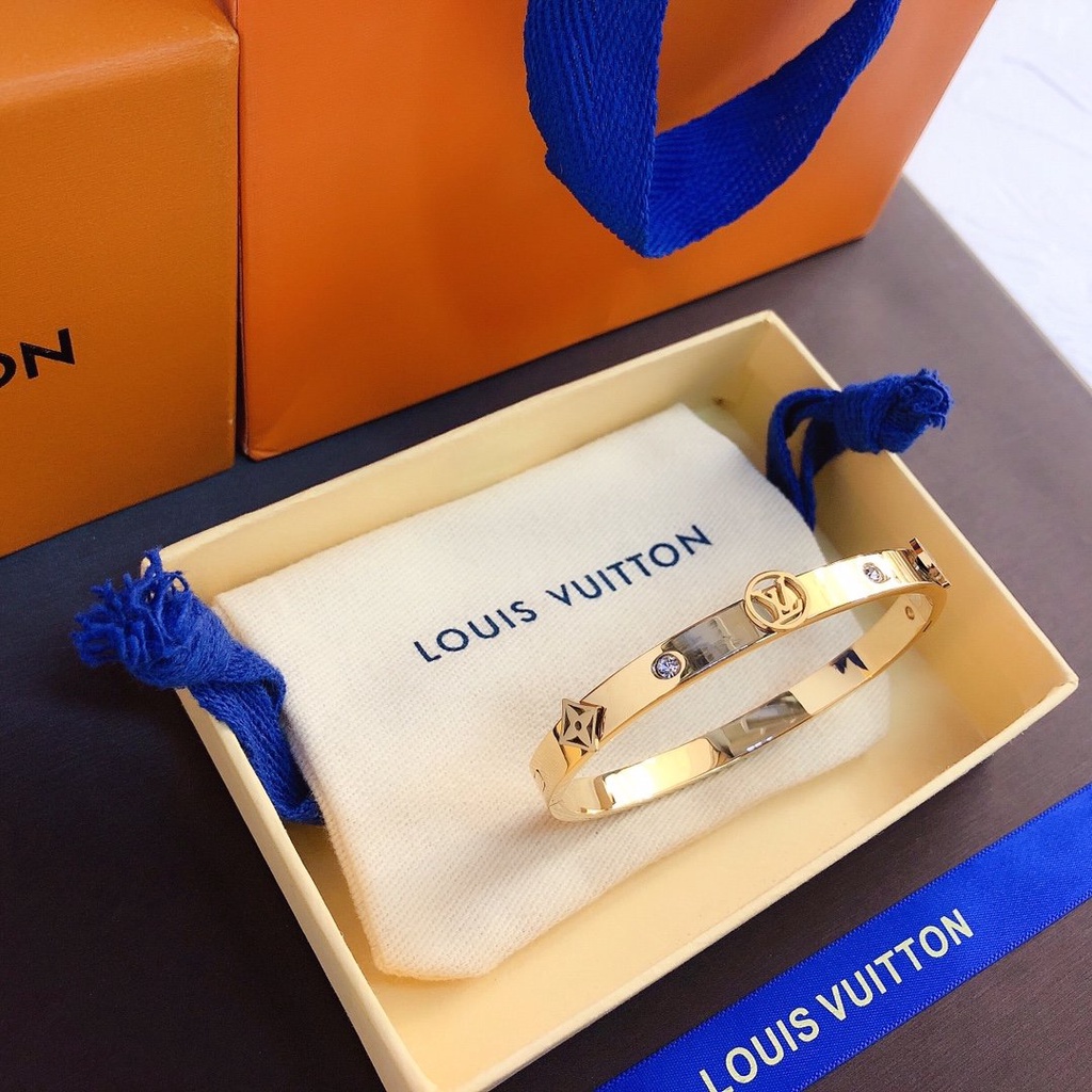 LOUIS VUITTON Vòng Tay LV Thép Titan Thời Trang Cho Nữ