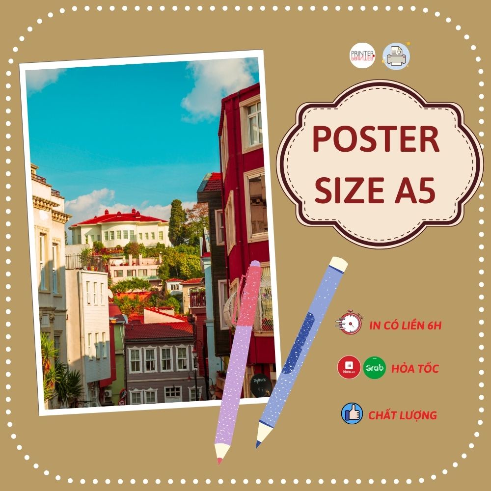 1 tấm POSTCARD/ POSTER Size A5 in theo yêu cầu