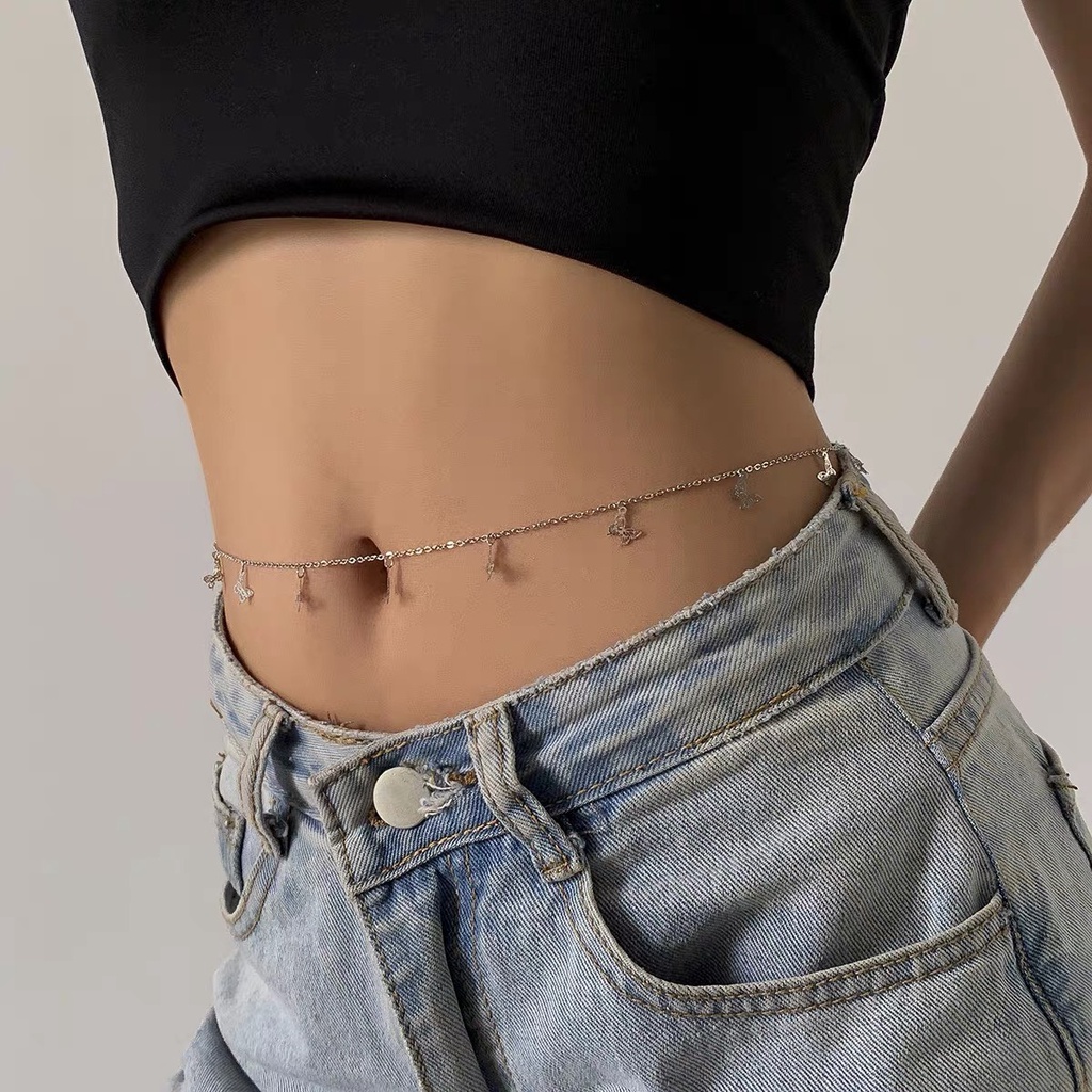 Chain xích thắt vòng eo chuỗi Butterfly đơn giản cá tính dành cho nữ