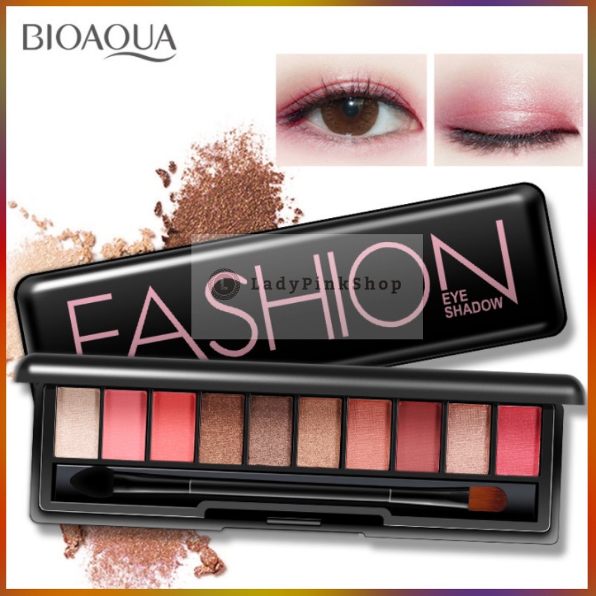 Phấn Mắt 10 Màu Huyền Bí Bioaqua Fashion Eye Tiện Lợi 84G (Một Hộp 10 Mầu Thời Trang)