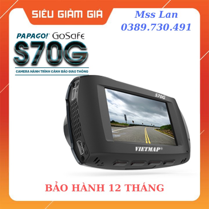 Camera Hành Trình Ô Tô VIETMAP PAPAGO GoSafe S70G - Camera Hành Trình Cảnh Báo Giao Thông