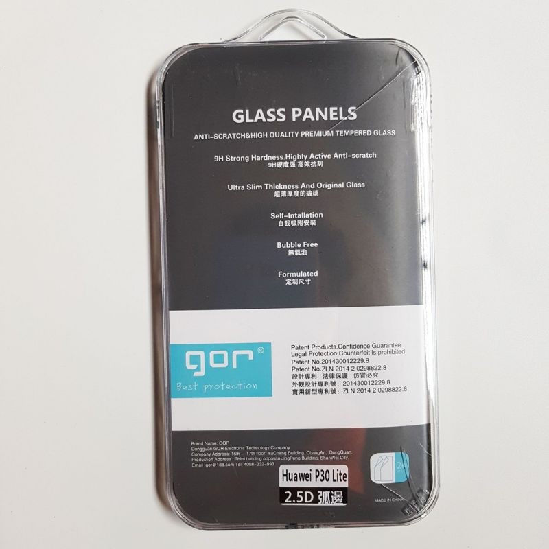 Bộ 2 miếng kính cường lực Gor cho Huawei P30 Lite - Full Box