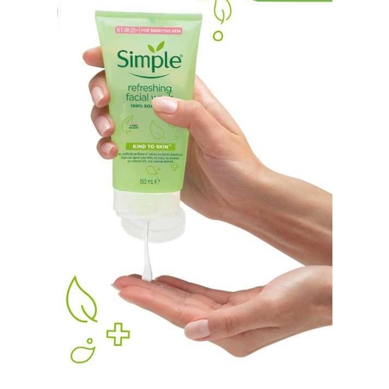 Sữa Rửa Mặt SIMPLE Kind To Skin Dạng Gel 150ml Gel Rửa Mặt Simple Mẫu Mới | BigBuy360 - bigbuy360.vn
