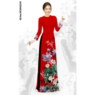 ÁO dài lụa nhật in 3d Điệu Đà