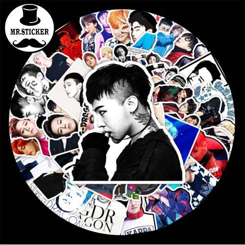 Sticker dán mũ nón bảo hiểm dán mũ bảo hiểm, trang trí laptop hình ban nhạc BIGBANG - DB.087