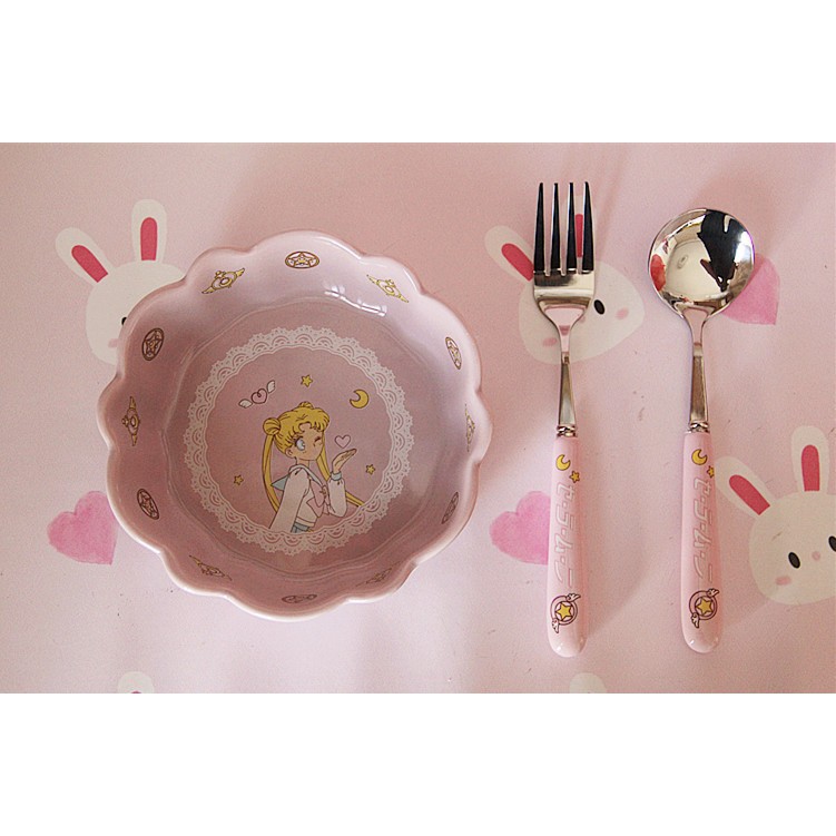 Bát, đĩa, dĩa, thìa Thủy Thủ Mặt Trăng, Sakura Thủ Lĩnh Thẻ Bài  mẫu 1