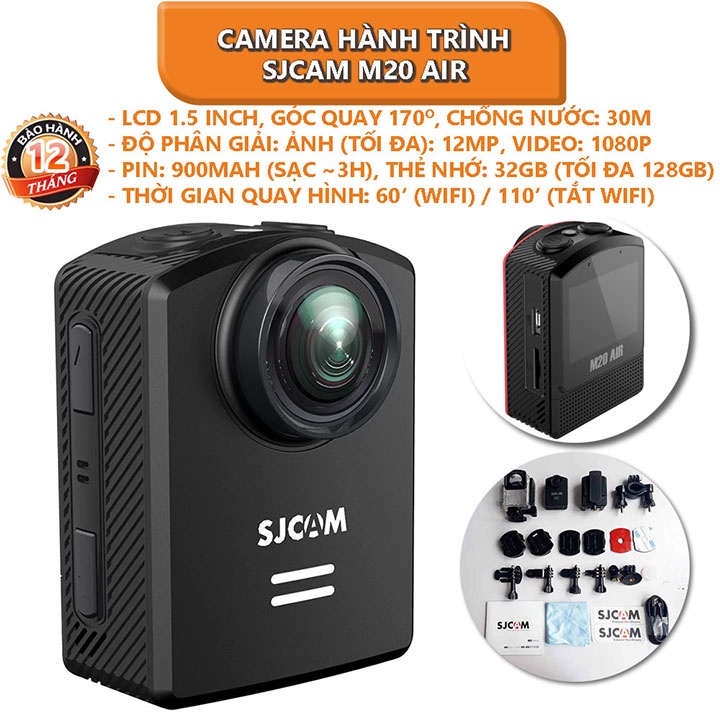 Camera hành trình, camera hành động ACTION CAMERA SJCAM M20 AIR - Bảo hành 12 tháng