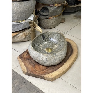 lavabo đá cuội cổ điển ( chỉ lavabo đá)