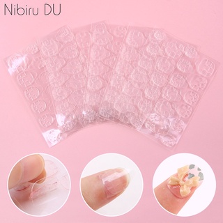 Bộ 24 Miếng Dán Móng Tay Hai Mặt Trong Suốt Chống Thấm Nước