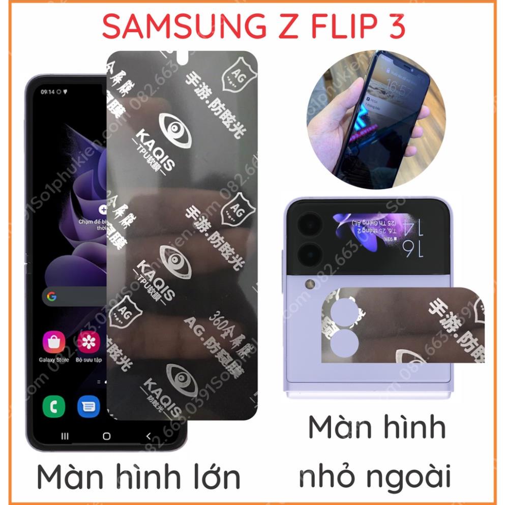 Dán màn hình chống nhìn trộm PPF dành cho Samsung Z flip  / Z flip 3 5G cao cấp, tự phục hồi vết thương
