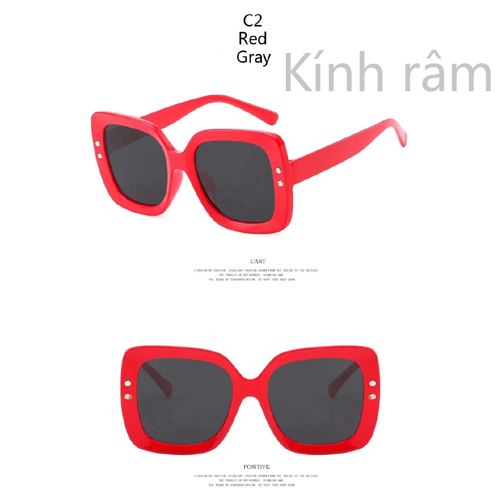 Kính râm nữ gọng vuông phong cách cổ điển