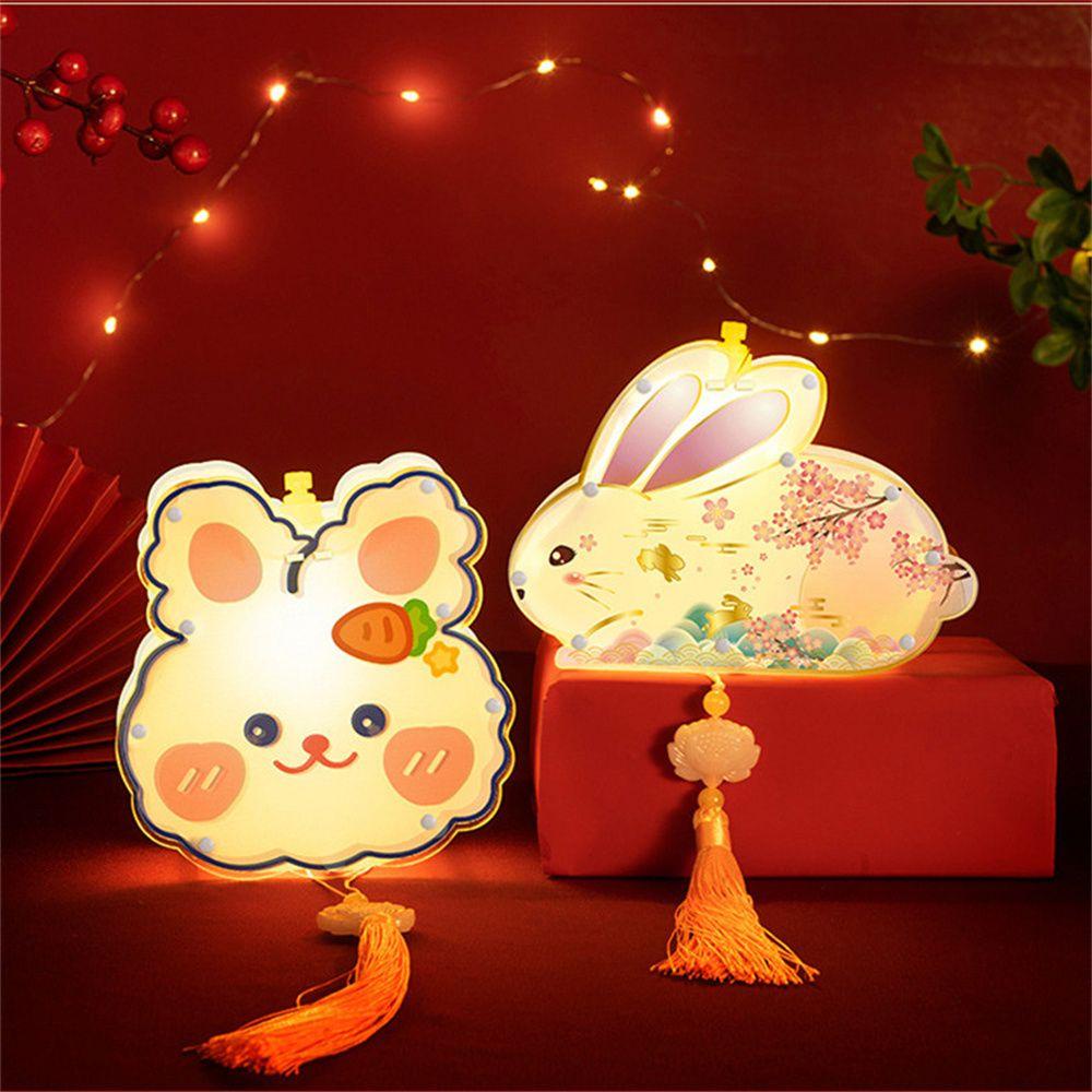 Lồng Đèn Bằng Acrylic Hình Thỏ Dễ Thương Dành Cho Trẻ Em DIY