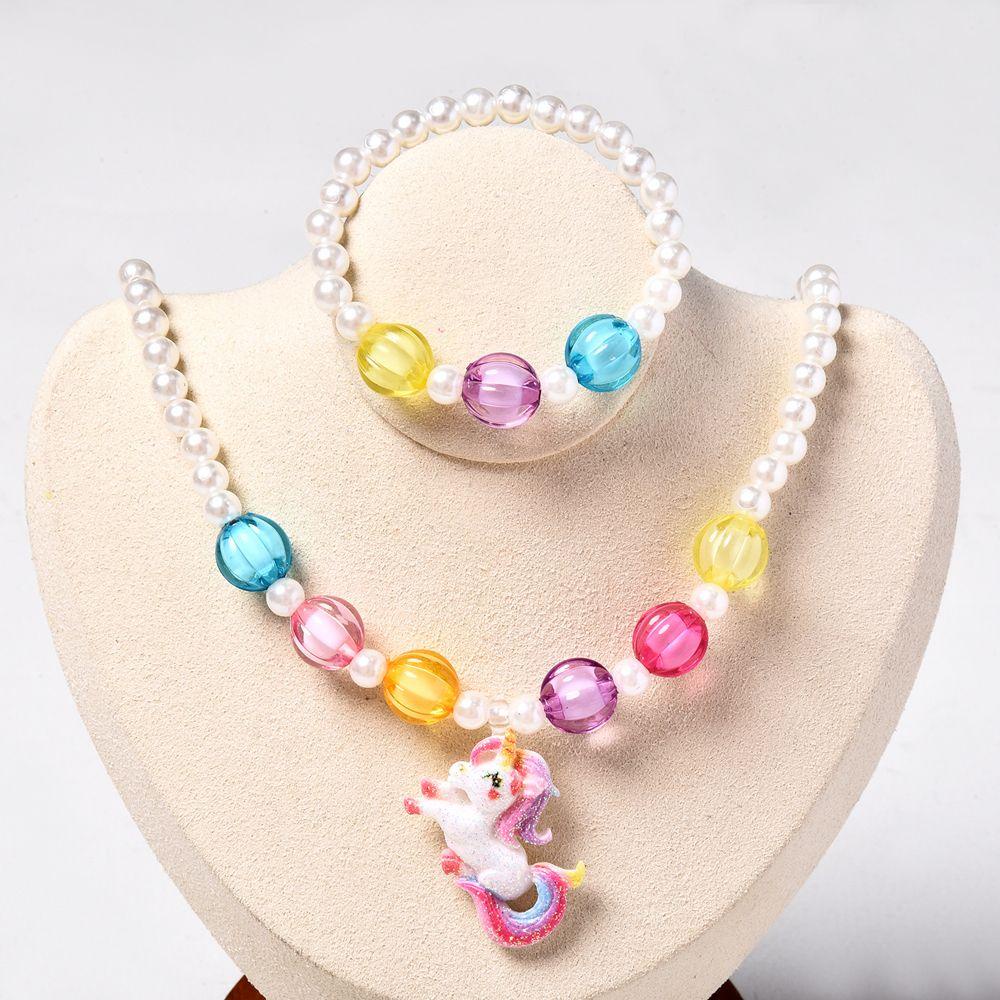 Set 5 Vòng Tay / Nhẫn Hình Kỳ Lân Dễ Thương Cho Bé Gái
