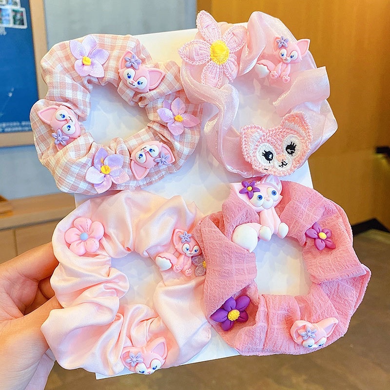 Chun buộc tóc Scrunchies gắn charm dễ thương