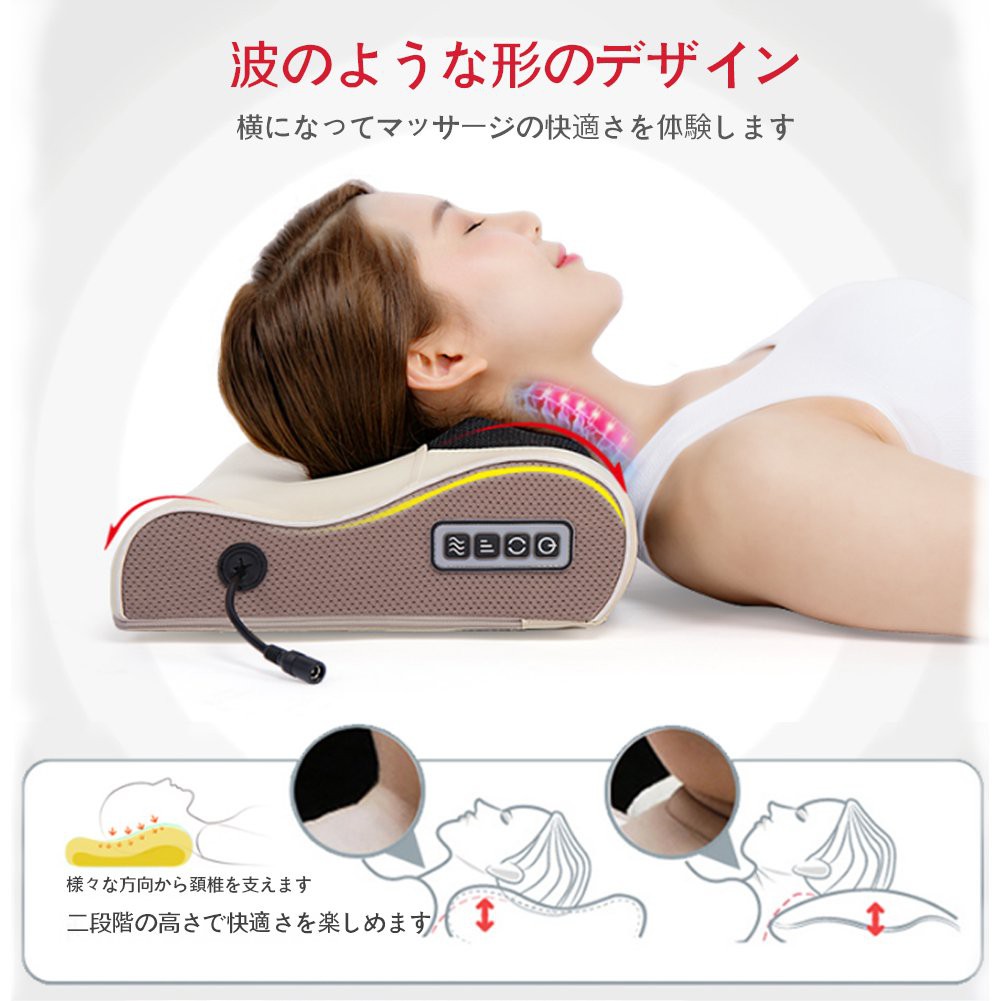 Gối massage lưng cổ 8D Luxury công nghệ Nhật Bản
