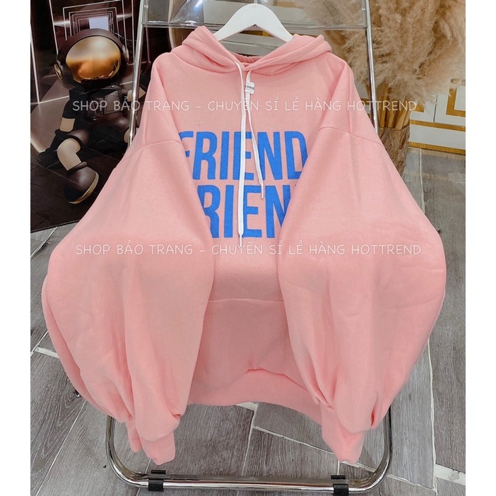 Áo Nỉ Hoodie Mũ 2 Lớp FRIEND Hottrend 2022 Form Rộng Unisex Hàn Quốc Kiểu Dáng Trẻ Trung Hàn Quốc