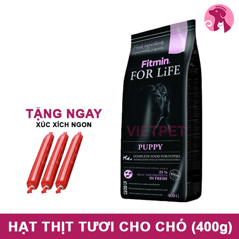 (TẶNG XÍCH XÍCH) Thức Ăn Dành Cho Chó - Fitmin Forlife Puppy - Dành cho mọi giống chó nhỏ, chó bầu và cho con bú