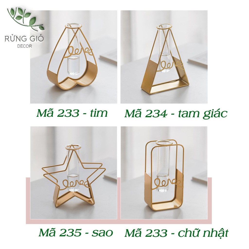 Lọ hoa thủy tinh viền kim loại có chữ Love, trang trí decor, ảnh thật, giá bán cho 1 lọ ( không kèm hoa)