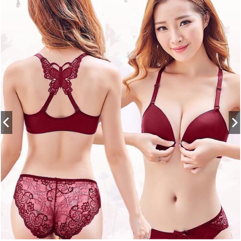Bộ đồ lót cánh bướm sexy cài ngực trước(ảnh thật)
