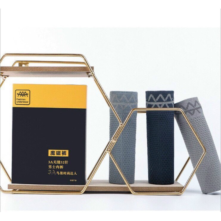 Hộp 3 Quần Sịp Đùi Nam AAA Boxer Thông Hơi Co Giãn Freesize &lt;70kg SN03
