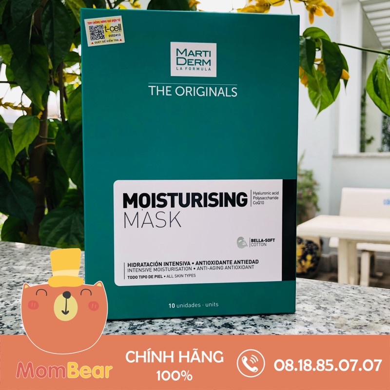 Mặt Nạ Dưỡng Ẩm, Phục Hồi Da, Chống Lão Hoá - MartiDerm The Originals Moisturising Mask hộp 10 miếng
