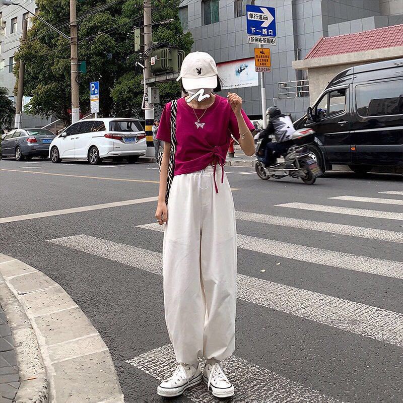 Quần thể thao ống rộng có dây rút ống quần suystore hottrend [Ảnh thật] | BigBuy360 - bigbuy360.vn