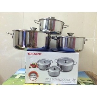 Bộ 3 nồi inox Sharp