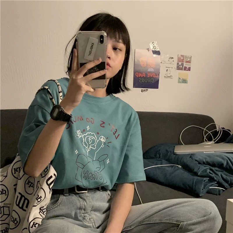 Áo thun Unisex form rộng_Freesize 65kg | BigBuy360 - bigbuy360.vn