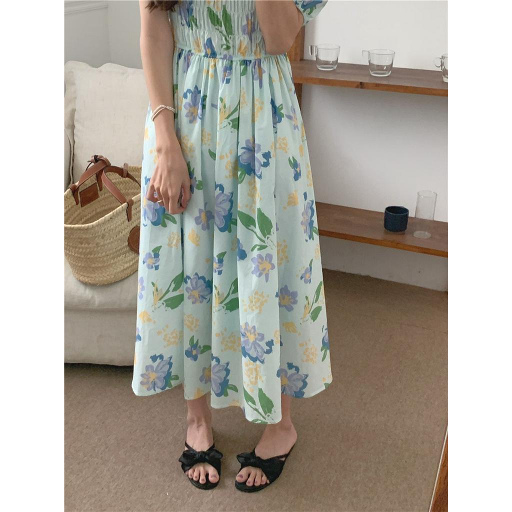 Đầm Dài In Hoa Phong Cách Thời Trang 51778