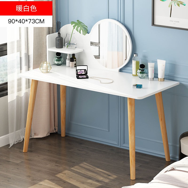 ▣♂✾Bán đặc biệt Bàn trang điểm Bắc Âu phòng ngủ căn hộ nhỏ đơn giản hiện đại gương đỏ 60cm của <