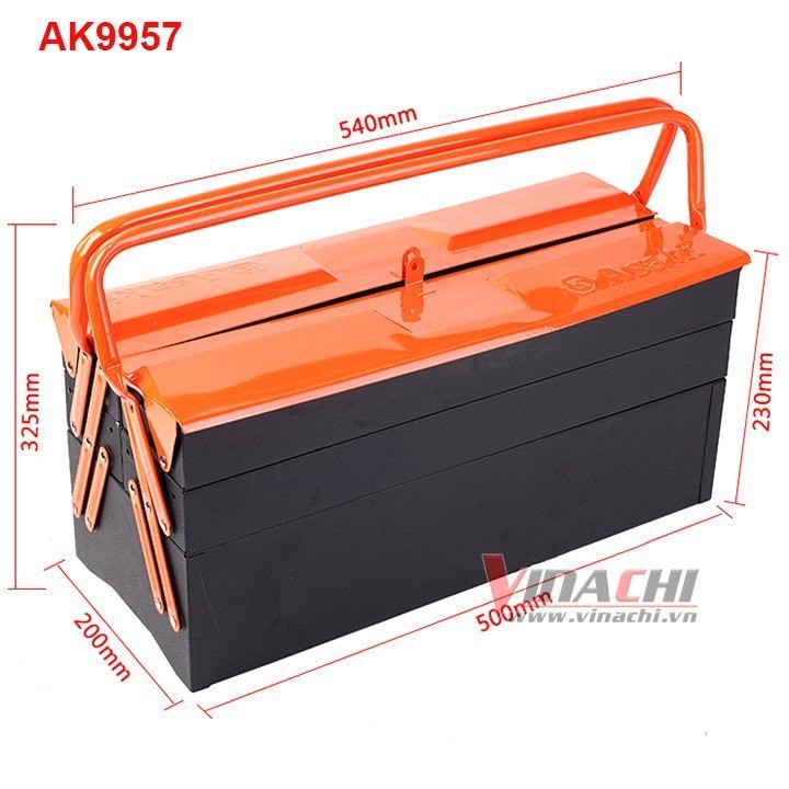 [Hàng Hot] Hộp đựng đồ nghề Asaki AK9957 - 3 tầng 50x20x23cm ( CAO CẤP )