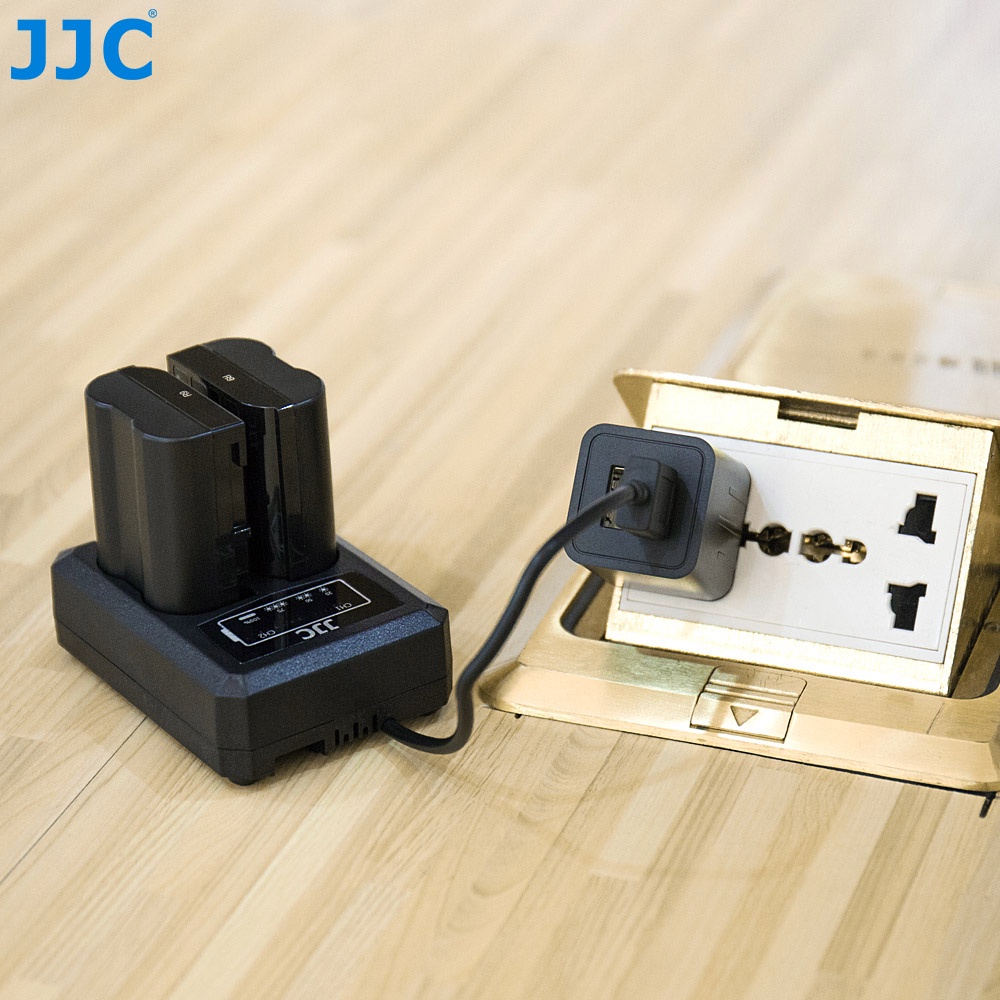 JJC MH-25A Pin máy ảnh Bộ sạc USB cho Pin EN-EL15 EN-EL15a EN-EL15b của Máy ảnh Nikon Z6 Z7 D7500 D7200 D7100 D7000 D850 D810A D810 D800E D800 D780 D750 D610 D600 D500