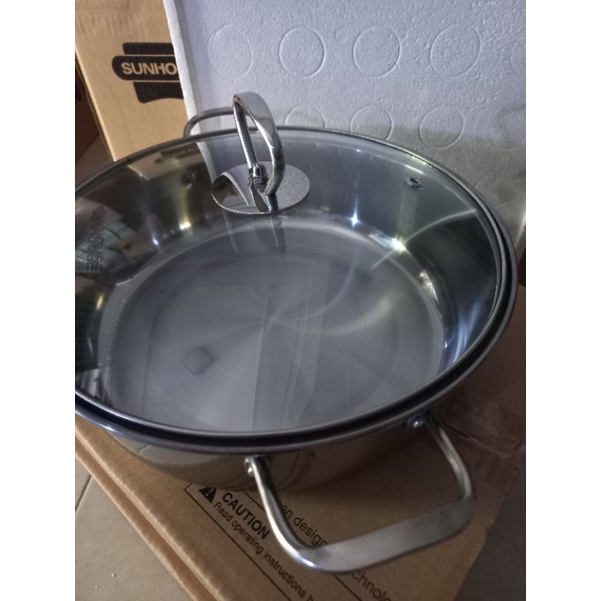 NỒI LẨU INOX SUNHOUSE 24 Cm CAO CẤP