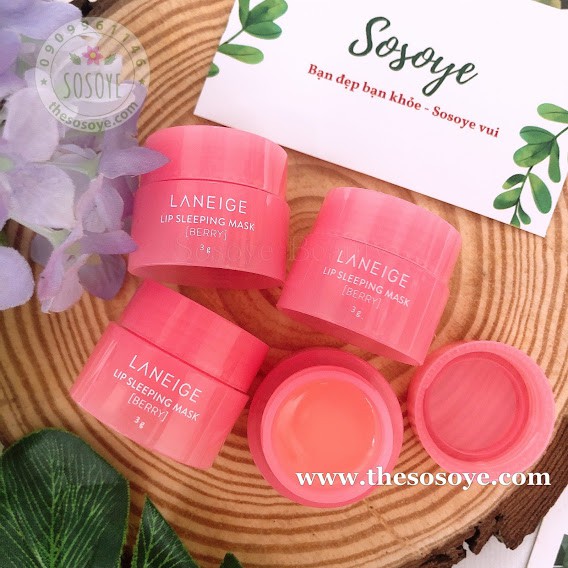 Mặt Nạ Ngủ Dưỡng Môi Mềm Mịn Laneige Lip Sleeping Mask Berry Mini 3g (Mẫu 2020)