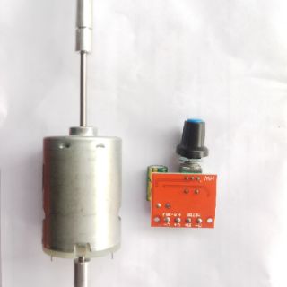 Combo động cơ quạt 12v + mạch điều tóc 5A