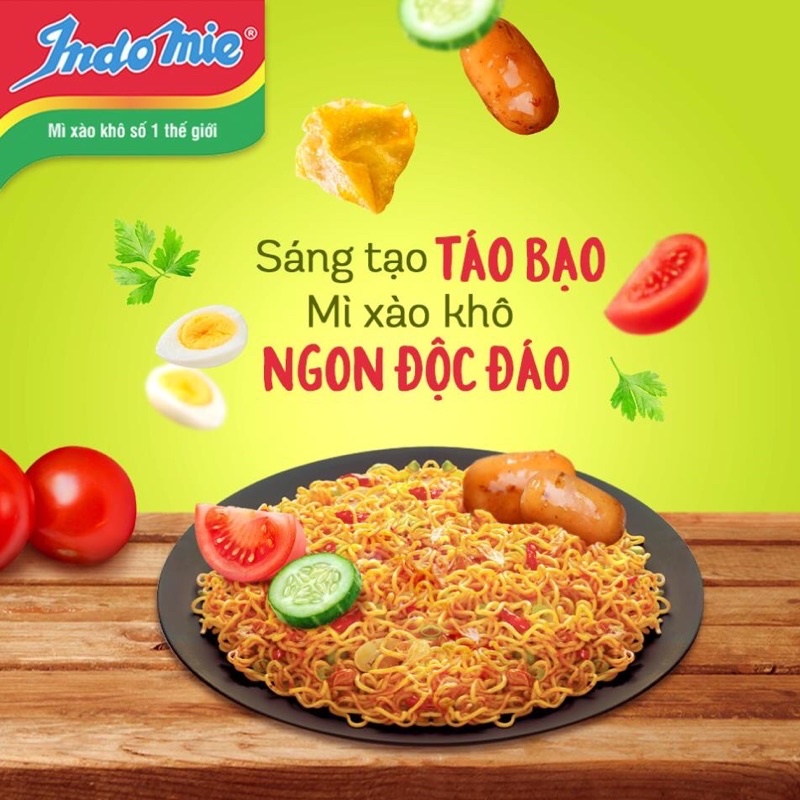 Mì Trộn Indomie, Mì Xào Khô, Mì Ăn Liền Tiện Lợi, Mì Trộn số 1 Thế Giới