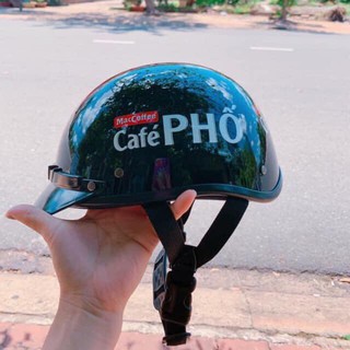 Mũ bảo hiểm cà phê Phố