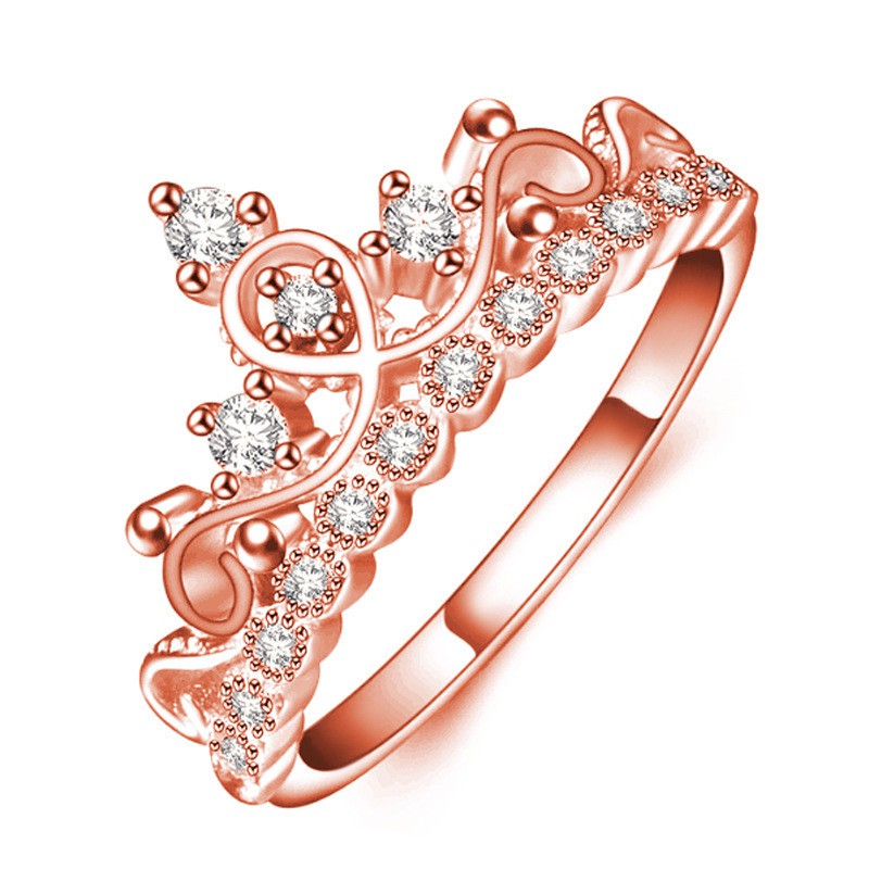 Aifei Jewellery Women Ring Crown Mosaic Diamond 925 Sterling Silver R1153