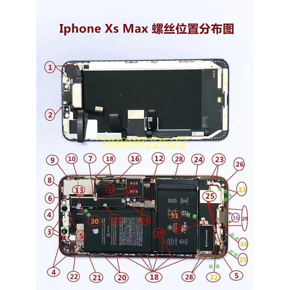 Full bộ ốc iPhone từ 6G đến XS Max