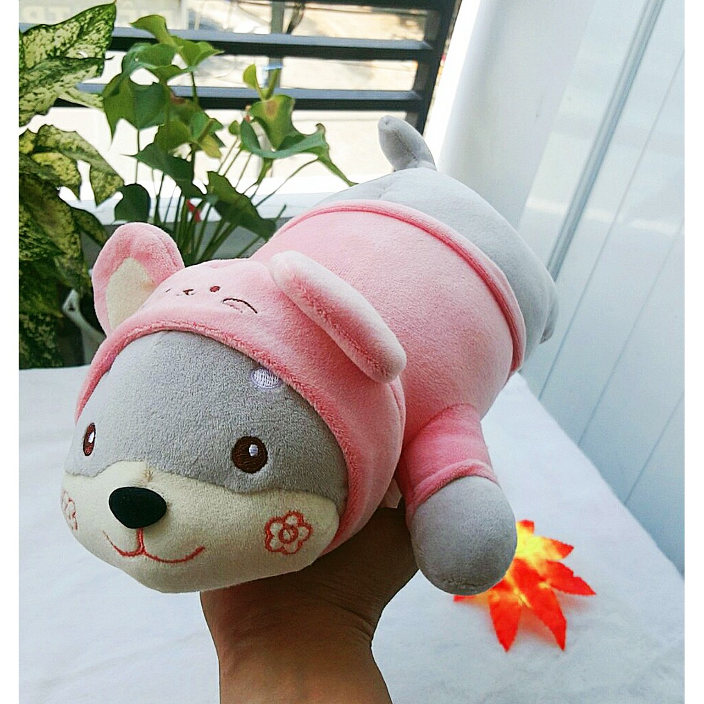 Gấu Bông Gối ôm chuột nằm vui vẻ (35cm) vải miniso siêu mềm mịn, an toàn, hàng cao cấp loại 1