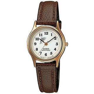 (Legit) Đồng hồ Nữ Casio LQ-398GL-7B4 Mặt Kim cá heo máy pin dây da nâu xách tay Nhật Bản