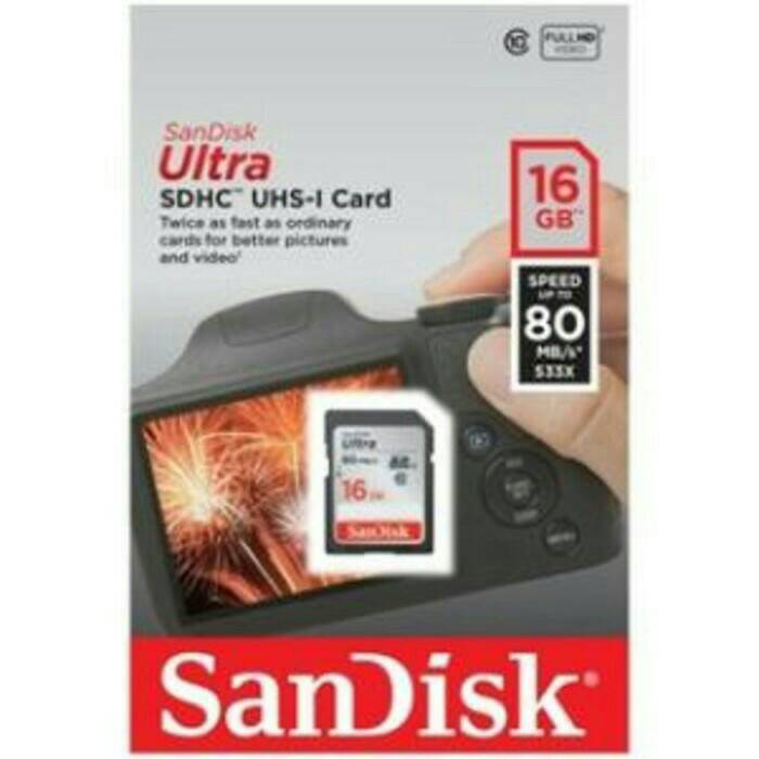 SANDISK Thẻ Nhớ Sd 16gb Class 10 Ultra Hd