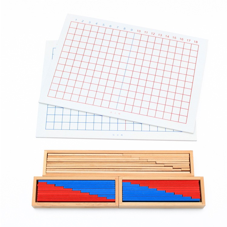 Set bảng phép tính cộng trừ giáo cụ Montessori