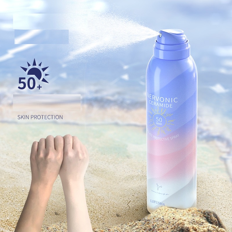 Xịt Trang Điểm Kiêm Chống Nắng Làm Trắng Da Tức Thì Lifusha Mẫu Mới, Chống Nước 150ml