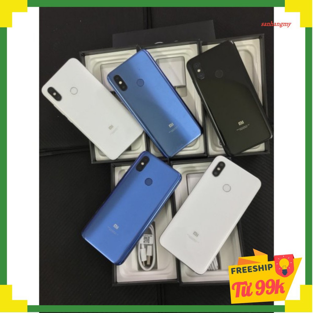 Điện thoại xiaomi mi 8 nguyên hộp snap 845 6gb 64gb 2 sim màn khủng 6.21 inch fullbox