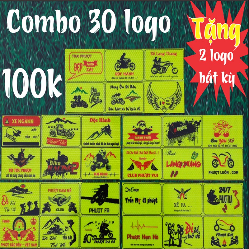 combo 30 logo phượt