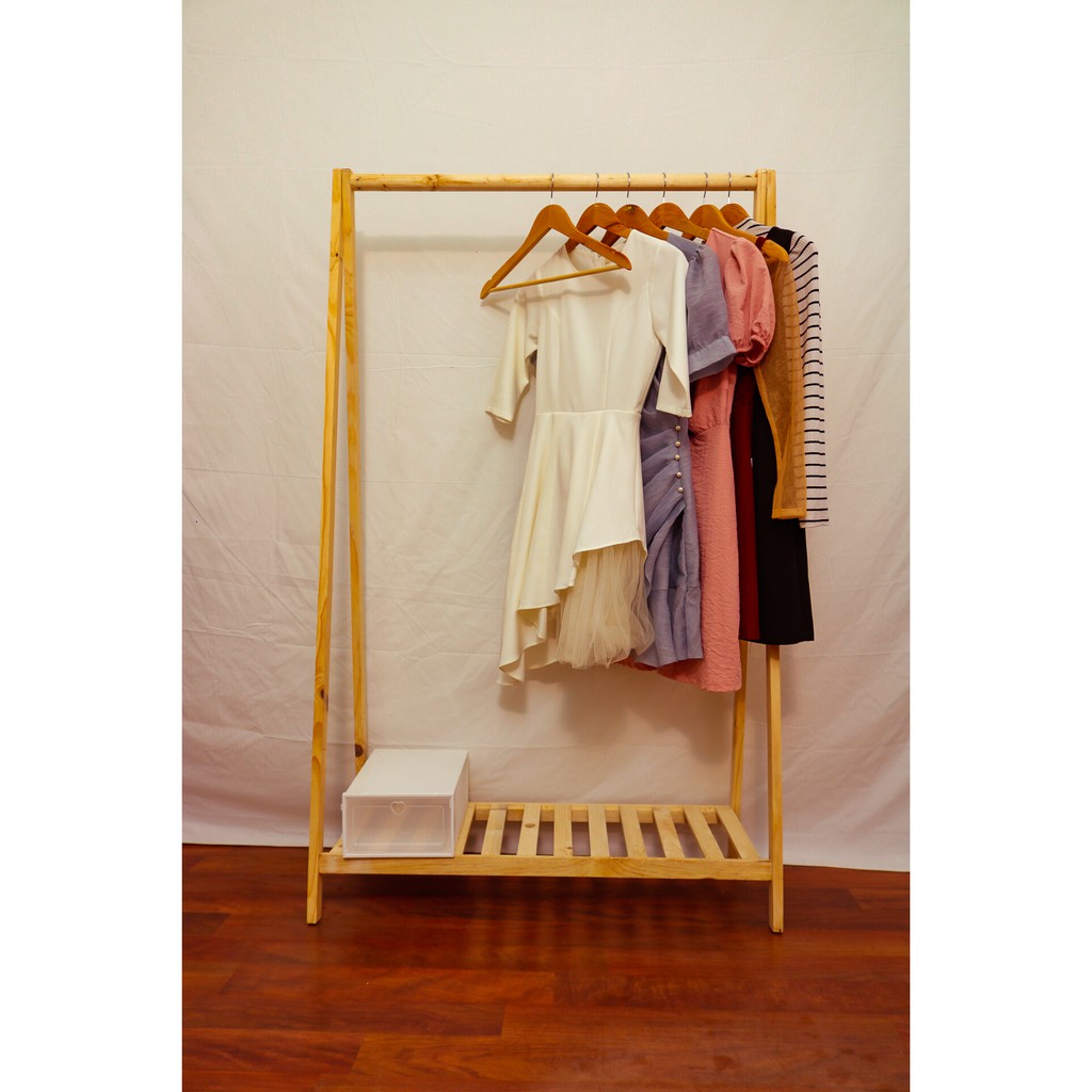 Kệ/Giá treo quần áo chữ A 1 tầng, 2 tầng gỗ Nhập khẩu cao cấp - kệ gỗ sang trọng, dễ dàng lắp đặt, di chuyển